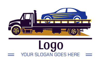 auto logo image tow truck with car