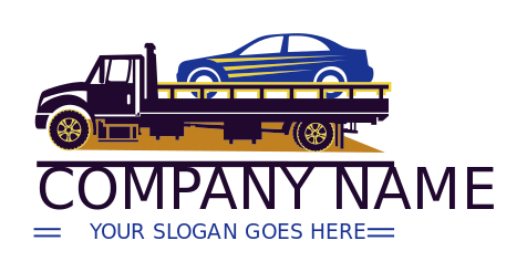 auto logo image tow truck with car
