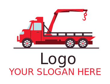 transportation logo tow truck with hook