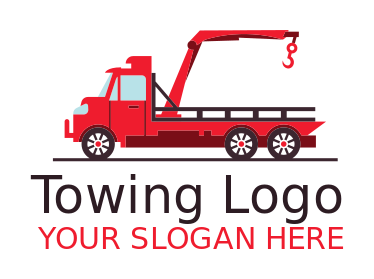 transportation logo tow truck with hook