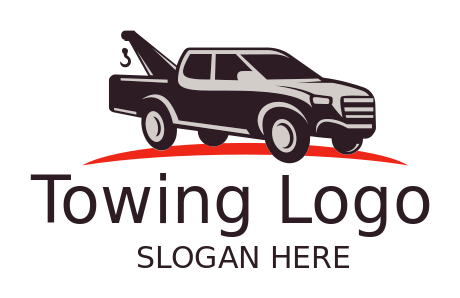 transportation logo tow truck on swoosh