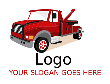 auto logo icon tow truck with wheels