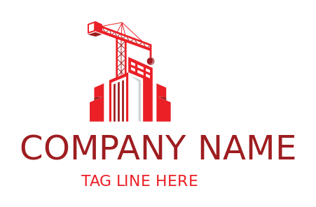 tower crane with hook over buildings