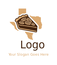 traditional pecan pie in Texas state outline