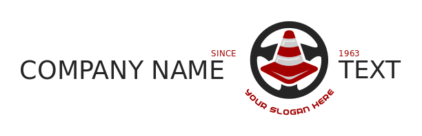 transportation logo traffic cone with wheel