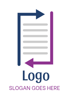 communication logo translator sheet with arrows