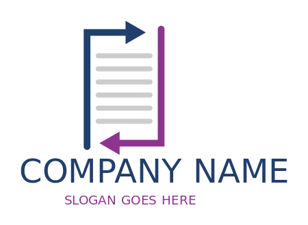 communication logo translator sheet with arrows