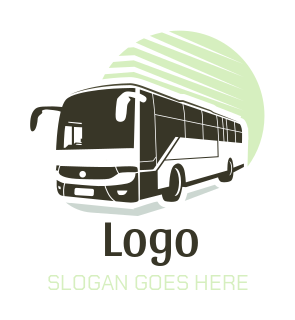 transportation logo bus in circle with rays
