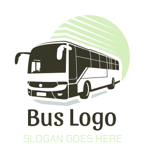 logo sample of bus in circle with rays