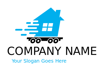 transportation logo icon movers with house