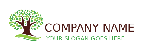 landscape logo tree with full green leaves