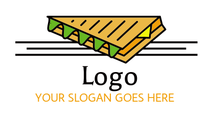 snack bar logo sandwich with lettuce and cheese 