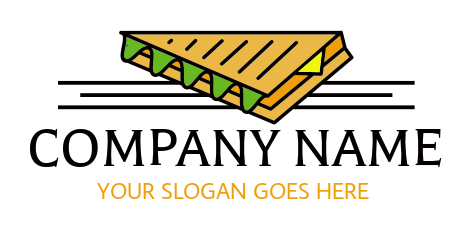 snack bar logo sandwich with lettuce and cheese 