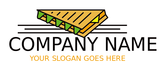 snack bar logo sandwich with lettuce and cheese 