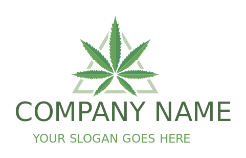 medical logo cannabis leaves in warning sign 