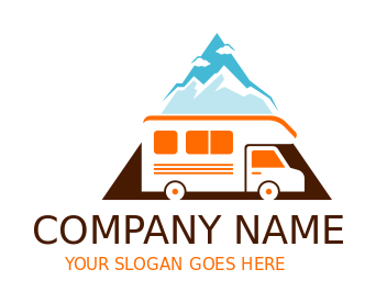 transportation logo online RV in triangle