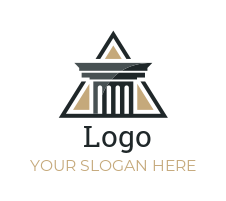 make a law firm logo triangle with pillar column - logodesign.net