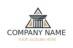 make a law firm logo triangle with pillar column - logodesign.net