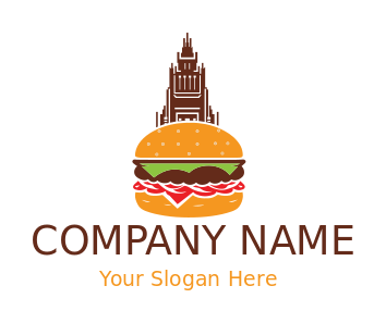 Tribune Tower with burger