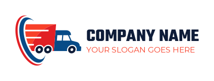 make a logistics logo logistics truck come out from abstract swooshes for trade and transportation