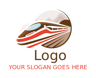 transportation logo tunnel with metro train
