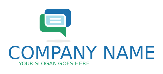 communication logo two chat bubbles
