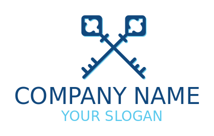 real estate logo maker two keys forming roof