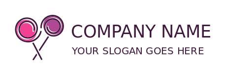 candy store logo online two lollipops 