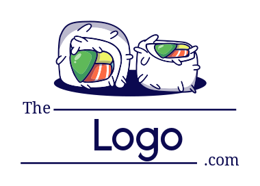 restaurant logo two pieces sushi on plate
