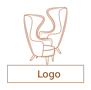 home improvement logo line art furniture chairs