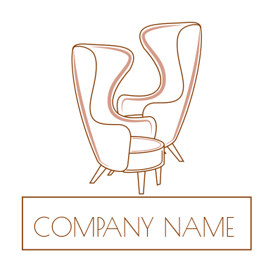 home improvement logo line art furniture chairs