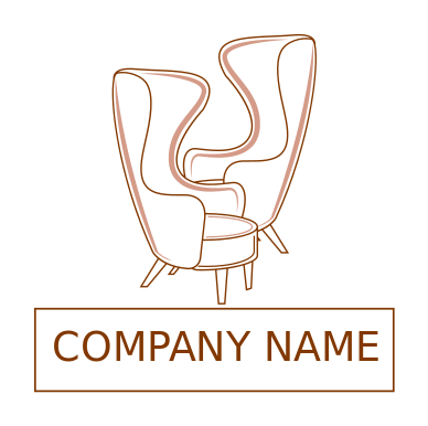 home improvement logo line art furniture chairs