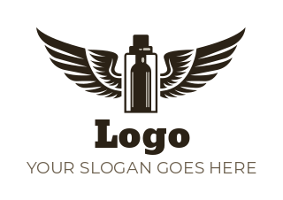 make an entertainment logo vape with wings