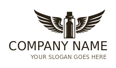 make an entertainment logo vape with wings