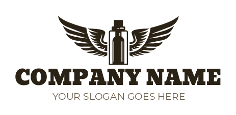 vape with wings logo template