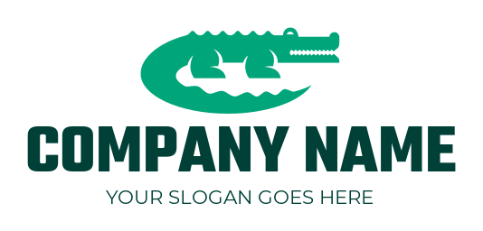 animal logo online vector alligator or crocodile