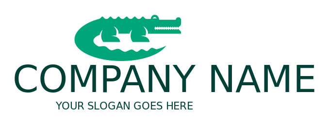 animal logo online vector alligator or crocodile
