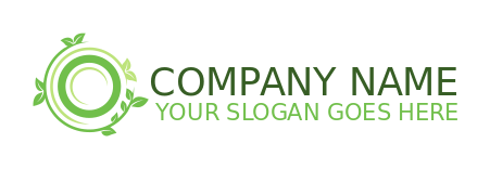 garden maintenance logo circle leaves