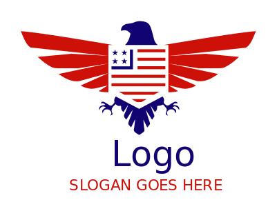 community logo veteran eagle with shield