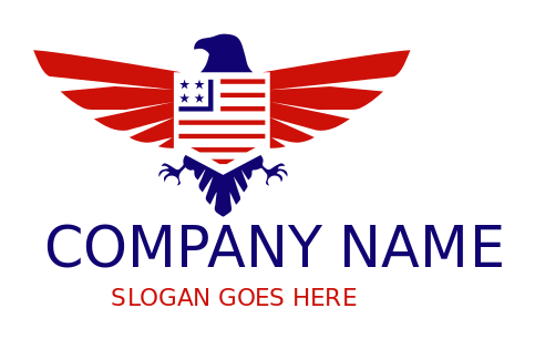 community logo veteran eagle with shield