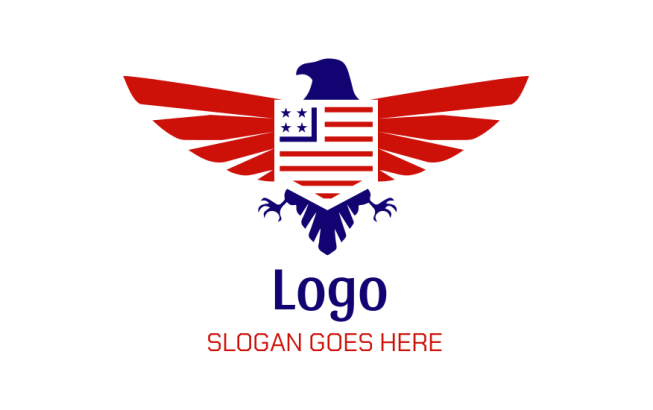 veteran eagle with shield logo icon