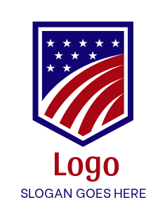 community logo veteran flag in shield
