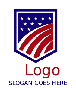 community logo veteran flag in shield