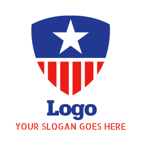 community logo stripes star in veteran shield