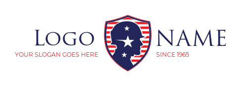 security logo veteran silhouette and stars