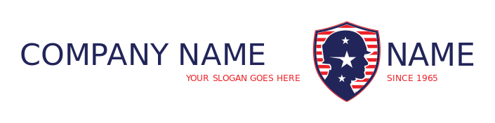 security logo veteran silhouette and stars