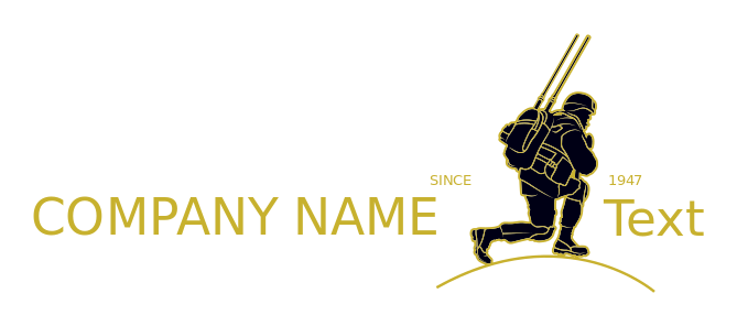 security logo soldier in action parachuting