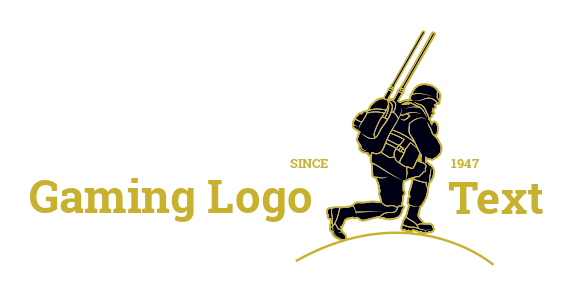 security logo soldier in action parachuting