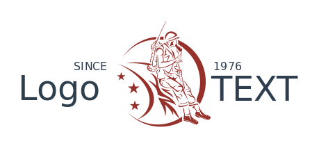 security logo soldier with stars in swooshes