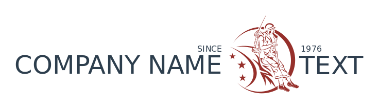 security logo soldier with stars in swooshes